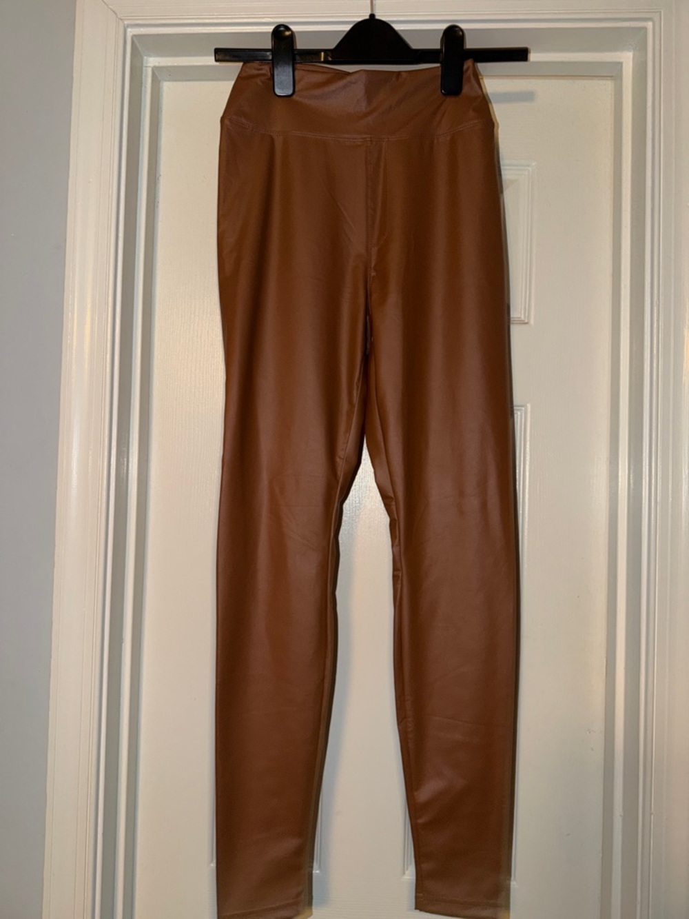 Offline by Aerie Faux Leather Leggings in Warm Cognac